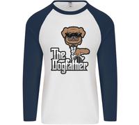 The Dog Babbo Divertente Festa Del Papà Uomo L/S Baseball T-Shirt