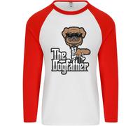 The Dog Babbo Divertente Festa Del Papà Uomo L/S Baseball T-Shirt