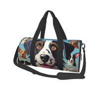 The Dog Breed Borsa da viaggio per donne e uomini, borsa da palestra grande, borsone per weekend, borsa da notte con tracolla, nera, taglia unica, Nero , Taglia unica