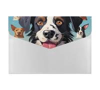 The Dog Breed - Organizer per documenti a fisarmonica, 6 tasche, espandibile, con etichette, cartelle per documenti da viaggio, buste in plastica con chiusura a scatto, 33 x 23 cm