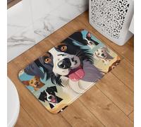 The Dog Breed - Zerbino con scritta "Welcome", 40,6 x 61 cm, antiscivolo, assorbente, morbido, lavabile, tappeto moderno per cucina, camera da letto, bagno, arredamento moderno