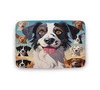 The Dog Breed - Zerbino in velluto di corallo, morbido, spesso, per gattonare, per camera da letto, soggiorno, antiscivolo, assorbente, lavabile in lavatrice, 40 x 60 cm