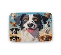 The Dog Breed - Zerbino in velluto di corallo, morbido, spesso, per gattonare, per camera da letto, soggiorno, antiscivolo, assorbente, lavabile in lavatrice, 50 x 80 cm