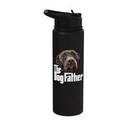 The Dog Father Chocolate Lab Dad Brown Labrador Dad Stainless Steel Insulated Water Bottle
