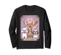 The Dog Groomer Retro Tattoo-Inspired Tarocco Card Dog Lover Maglia a Manica