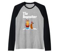 The Dogmother Belgian Malinois Dog Mom Christmas Puppy Xmas Maglia con Maniche Raglan