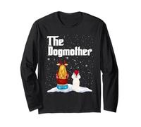 The Dogmother Bichon Frise Dog Mom Christmas Puppy Xmas Maglia a Manica