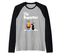 The Dogmother Dobermann Dog Mom Christmas Puppy Xmas Maglia con Maniche Raglan