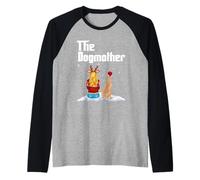 The Dogmother Great Dane Dog Mom Christmas Puppy Xmas Maglia con Maniche Raglan