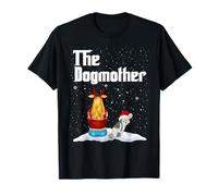 The Dogmother Lhasa Apso Dog Mom Christmas Puppy Xmas Maglietta