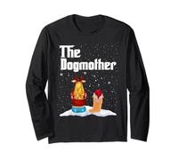 The Dogmother Pekingese Dog Mom Christmas Puppy Xmas Maglia a Manica