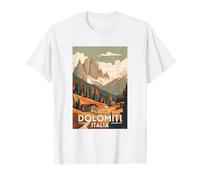 The Dolomites Souvenirs Uomo Maglietta Vintage Dolomiti Italia Retro S