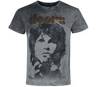 The Doors Jim On Fire Uomo T-Shirt Grigio 3XL 100% Cotone Regular