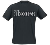 The Doors Logo Uomo T-Shirt Nero 100% Cotone Regular