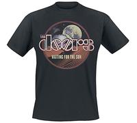 The Doors Waiting for The Sun Uomo T-Shirt Nero 100% Cotone Regular