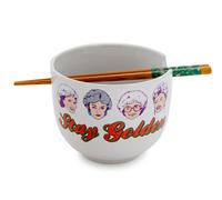 The Dorato Ragazze " Supporto " 20-Ounce Ceramica Ramen Ciotola E Bastoncino Set