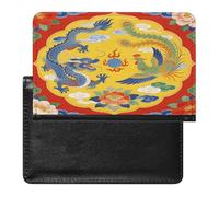 The Dragon And Phoenix Bring Good Fortune Porta Passaporto Cover Portafoglio RFID Blocco in Pelle Passaporto Portafoglio Porta Passaporto Protezione Passaporto Protezione Carta di Credito Tenere