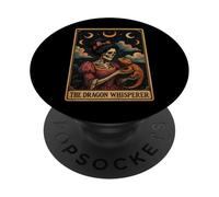 The Dragon Whisperer Barbuto Drago Lucertola Tarocchi Carta Strega PopSockets PopGrip Adesivo