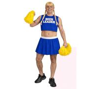 The Dragons Den Costume da cheerleader della birra da uomo, divertente, per addio al celibato e addio al celibato [blu, L-XL]