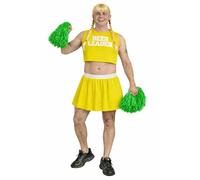 The Dragons Den Costume da cheerleader della birra da uomo, divertente, per addio al celibato e addio al celibato [giallo L-XL]