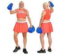 The Dragons Den Costume da cheerleader della birra da uomo, divertente, per addio al celibato e addio al celibato [corallo S-M]