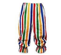 The Dragons Den Pantaloni da clown, a pois, per adulti [a righe, L/XL]