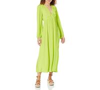The Drop Abito da Donna, Shelly, Lungo, a Maniche Lunghe con Scollo a V Profondo, Lime, XXL Plus