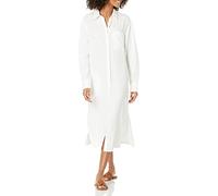 The Drop, abito longuette a camicia Fiona, da donna, in lino, modello morbido, Bianco, S