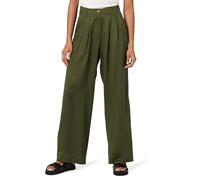 The Drop Amalia Relaxed Pleated Trousers Pantaloni, Foresta Oscura, XL