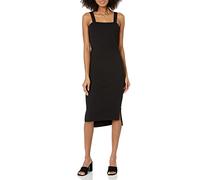 The Drop Amelia - Vestito a canottiera con collo quadrato, con spalline da Donna, Nero, L