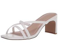 The Drop Amelie, Sandali con Tacco e Punta Quadrata da Donna, Bianco, 39.5 EU