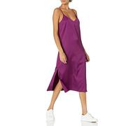The Drop Ana Abito sottoveste, con scollo a V, effetto seta da Donna, 3XL Plus, Succo d'uva