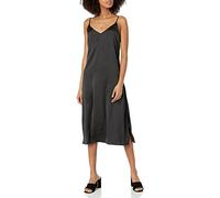 The Drop Ana Abito sottoveste, con scollo a V, effetto seta da Donna, Nero, S