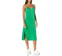 The Drop Ana Abito sottoveste, con scollo a V, effetto seta Donna, Verde smeraldo, XS