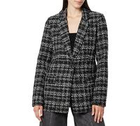 The Drop Blazer da Donna, Blake, Lungo, in Bouclé Nero, XXS
