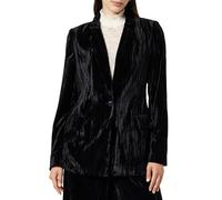 The Drop Blazer da Donna, Blake, Lungo, in Velluto Nero, XL