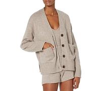 The Drop Brigitte, Cardigan a Costine con Bottoni Grandi e Tasche Frontali da Donna, Fungo erica, 4XL Plus