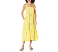 The Drop Britt, Maxi Abito Svasato A Balze da Donna, Limone, XL