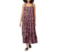 The Drop Britt, Maxi Abito Svasato A Balze da Donna, Stampa Paisley Nero/Rosa, M