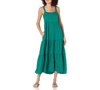 The Drop Britt, Maxi Abito Svasato A Balze da Donna, Verde Ultramarino, XXS