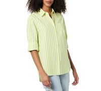 The Drop Camicia Lunga Kendra, Vestibilità Ampia da Donna, Lime Stripe, XL