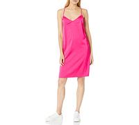 The Drop, Darcy, Mini Abito Sottoveste, Elasticizzato e Setoso, con Allacciatura Posteriore, Rosa Acceso, 3XL, Taglie Forti