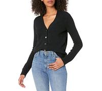 The Drop Francine, Cardigan Morbido con Scollo a V e Bottoni Frontali da Donna, Nero, S