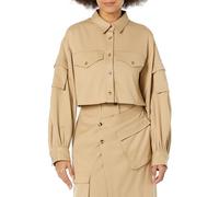 The Drop Giacca da Donna, Stile Camicia Cargo Corta, Travertino, by @karenbritchick, XS