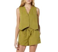 The Drop Gilet da Donna ESMA in Lino, Verde Oliva, XS