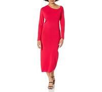 The Drop Giselle, Abito Midi in Maglia con Scollatura Asimmetrica da Donna, Candy Apple Rosso, 3XL Plus