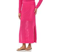 The Drop Gonna da Donna, Halle, Midi, all'Uncinetto, con Spacco Laterale, Rosa Acceso, XS
