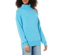 The Drop Josephine, Maglione Dolcevita a Maniche Lunghe con Spalla Scoperta da Donna, 4X Plus, Blu oceano