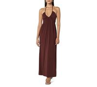 The Drop Kapri Gathered Halter Dress Vestiti, Marrone Rum, XXL