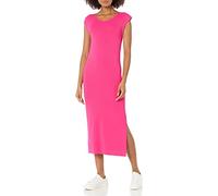The Drop Laila Vestito Midi con Spalline Rinforzate e Retro Incrociato da Donna, Rosa Shocking, S